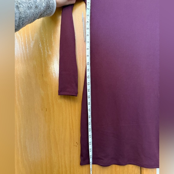 No Boundaries Dark Cherry Long Sleeve Dress - Picture 5 of 7